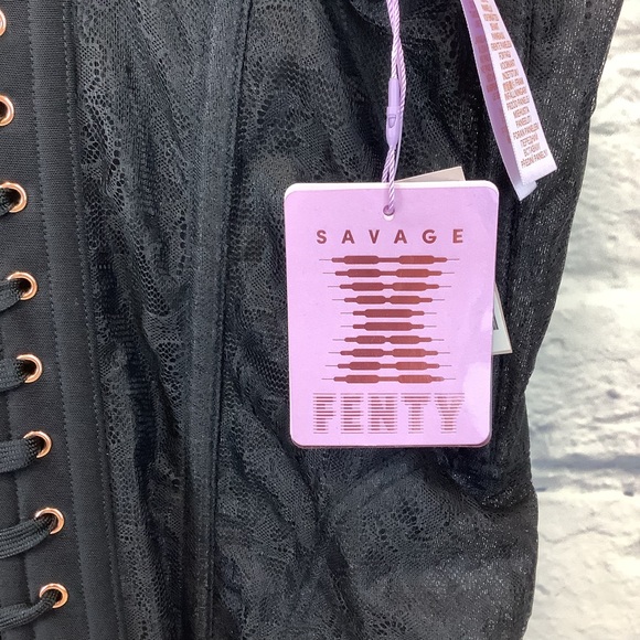 Savage x Fenty by Rihanna “Black Lace Up Corset” - Picture 8 of 16